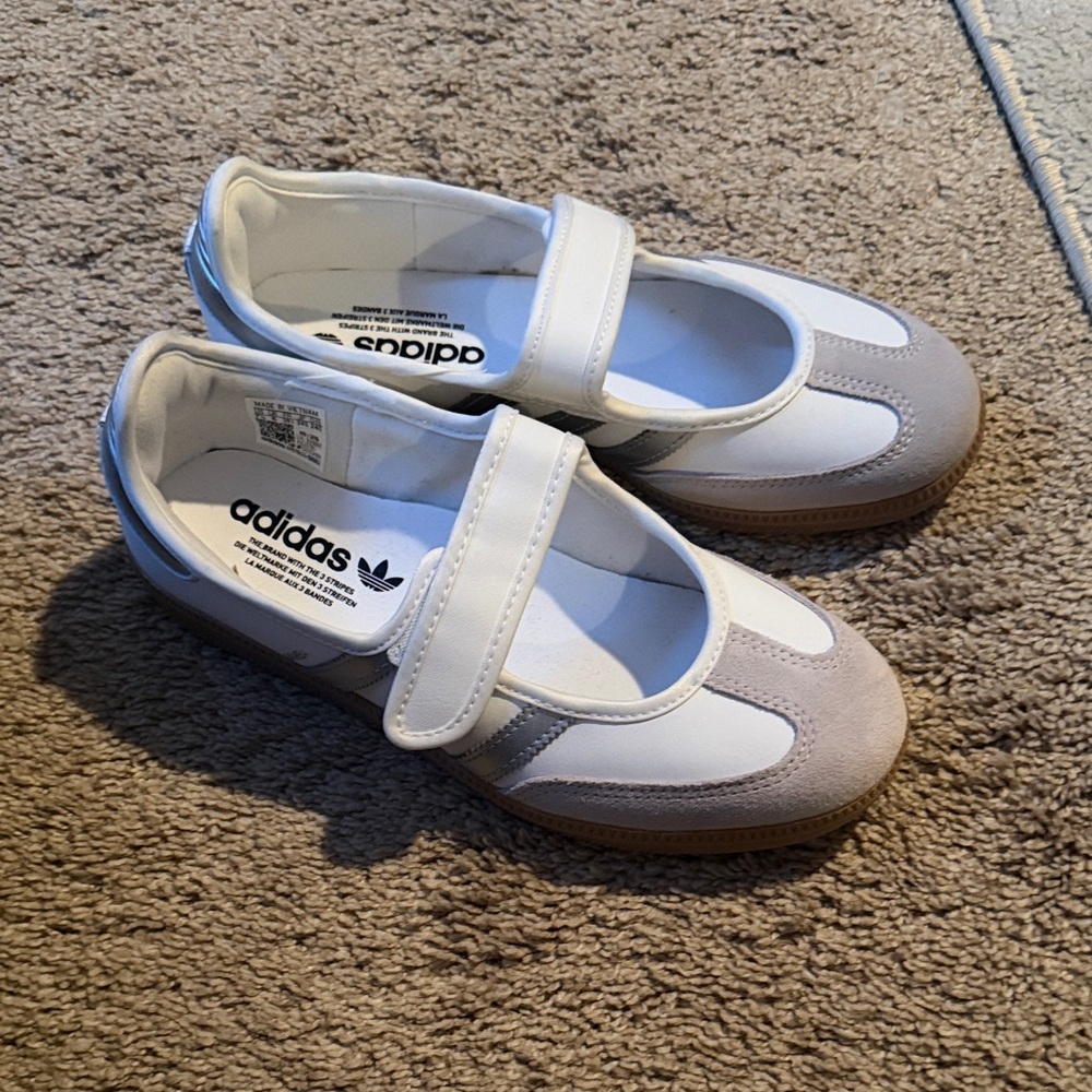Adidas women’s White and Gray samba Sneakers